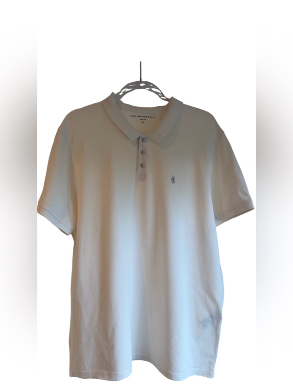 John Varvatos white Polo Shirt Classic Design